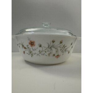 Lovely Vintage Pyrex England Spring Garden Emily Floral Casserole Dish With Lid